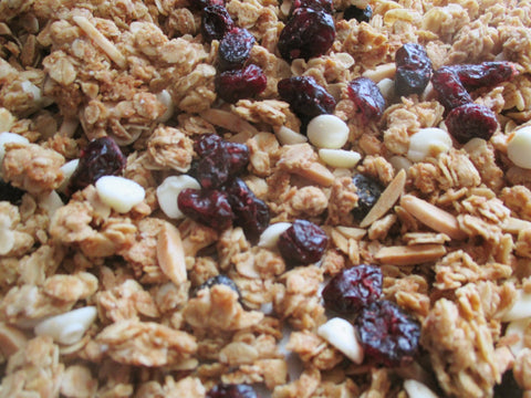 Chrissy's Blend: White Chocolate Cranberry Blueberry Granola with Almonds